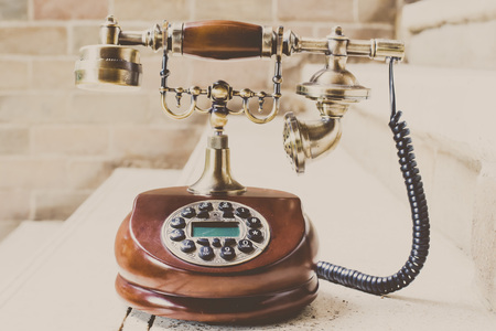 Vintage old telephoneの写真素材
