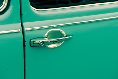 door of car - vintage filter effect