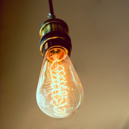 retro light lamp decor glowingの写真素材