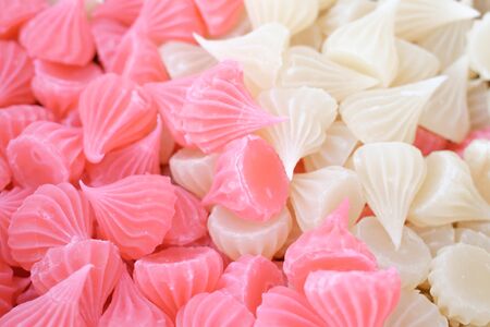 Colorful Thai dessert, Thai sweets, or Khanom Thaiの写真素材