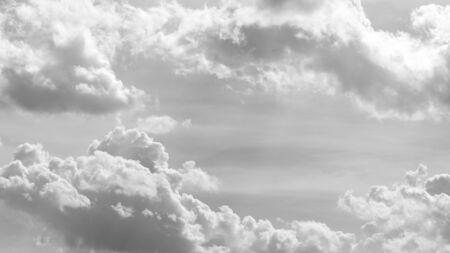 black and white clouds in the sunsetの写真素材