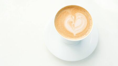 hot mocha on tableの写真素材