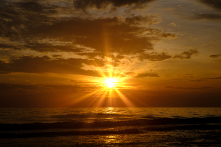 beautiful beach sunsetの写真素材