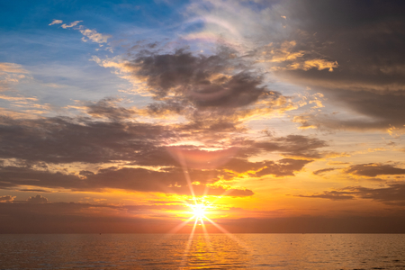 beautiful beach sunsetの写真素材