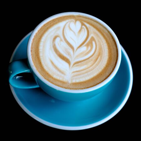 hot mocha coffee on the tableの写真素材