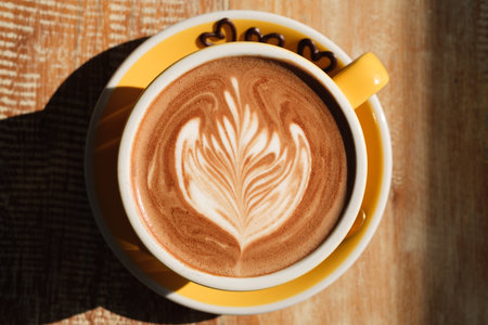 hot mocha on the table