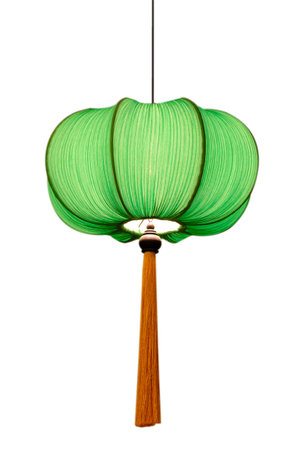 vintage chinese lantern isolated on whiteの写真素材
