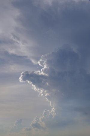 beautiful white cloud in the skyの写真素材