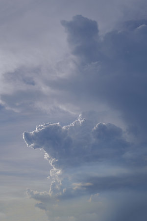 beautiful white cloud in the skyの写真素材