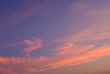 beautiful sky after sunsetの写真素材