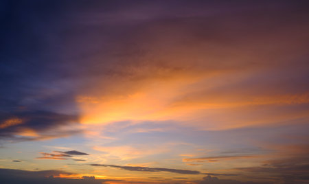 beautiful sky after sunsetの写真素材