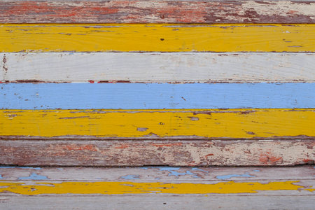 old paint wood background in the coffee shopの写真素材