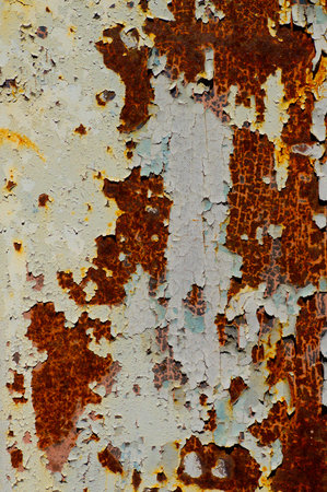 rusty corrugated iron metal textureの写真素材