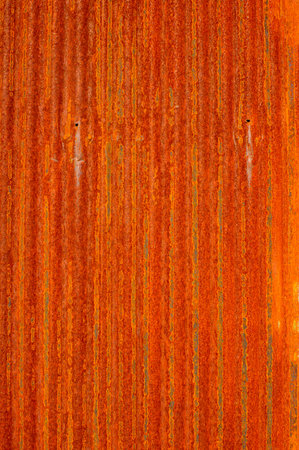 rusty corrugated iron metal textureの写真素材