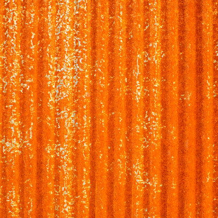 rusty corrugated iron metal textureの写真素材