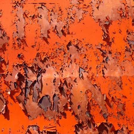 Rusty metal surface with peeling paint. Abstract background for design.の写真素材
