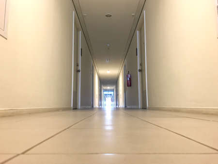 this walk way in condominium and don't have humanの写真素材