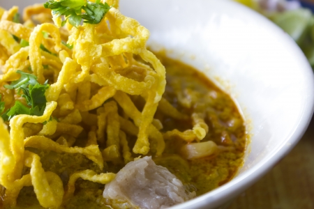 Thai curry noodleの写真素材