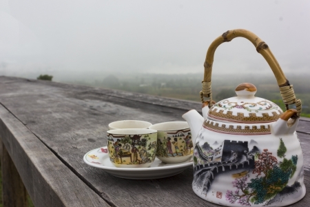 Tea is an aromatic beverage commonly prepared by pouring hot or boiling water over cured leaves of the tea plant, Camellia sinensis  After water, tea is the most widely consumed beverage in the world It has a cooling, slightly bitter, and astringent flavoの写真素材