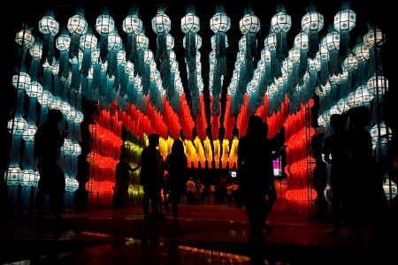 Chiang Mai - 11 November  Colorful Lantern Festival or Yee Peng Festival  North of Thailand  in Chiang Mai ,Thailand on November 11 2013のeditorial素材