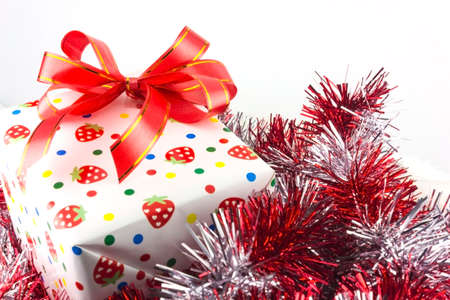 Beautiful gifts box isolated on white backgroundの写真素材