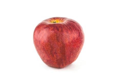 Red apple isolated on white background.の写真素材