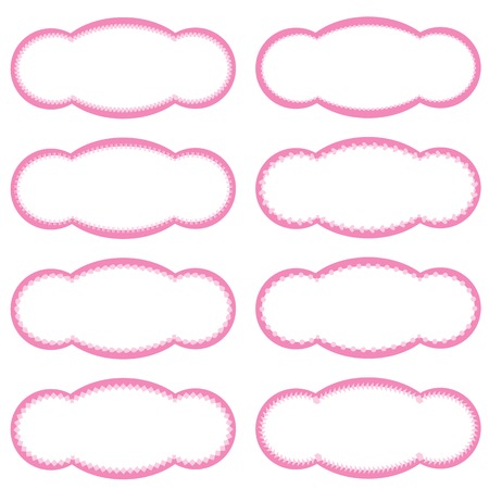 Set group frames isolated on white background.のイラスト素材