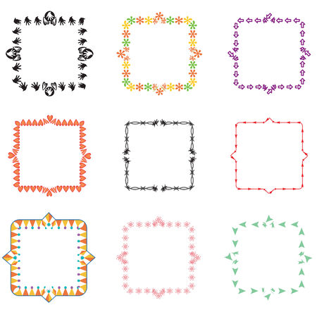 set grunge brush strokes for frames.のイラスト素材