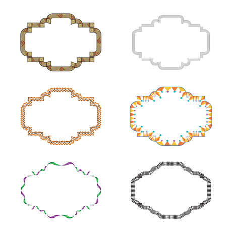 set grunge brush strokes for frames.のイラスト素材