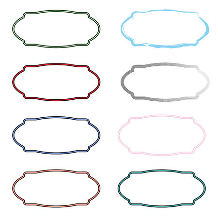 set grunge brush strokes for frames.のイラスト素材