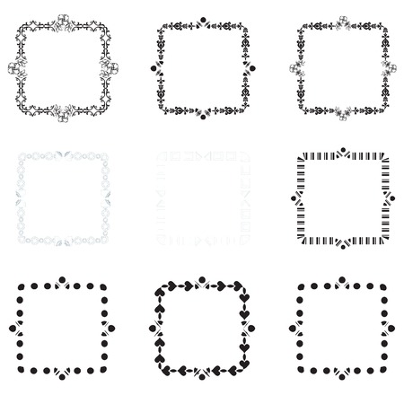 set grunge brush strokes for frames.のイラスト素材