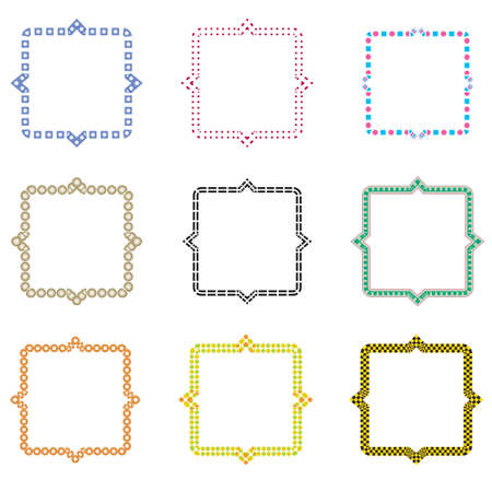 set grunge brush strokes for frames.のイラスト素材