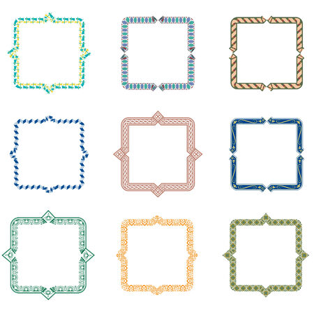 set grunge brush strokes for frames.のイラスト素材