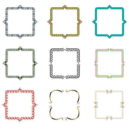 set grunge brush strokes for frames.のイラスト素材