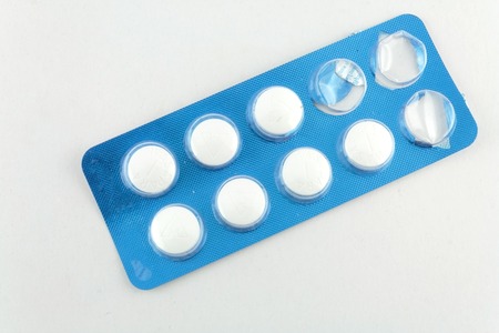 Medical pills isolated on the white 