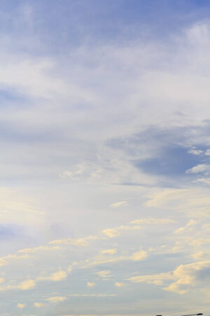 Blue sky with tiny clouds の写真素材