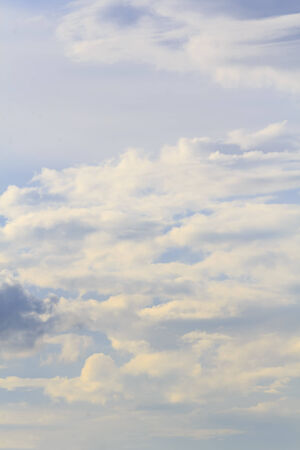 Blue sky with tiny clouds の写真素材