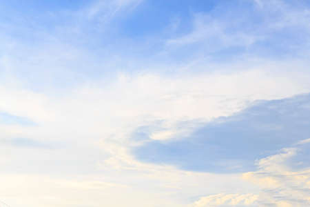 Blue sky with tiny clouds の写真素材