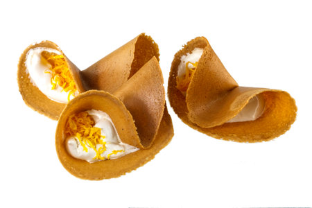 Kanom Buang, The native Thai style of crispy crepes dessert Kanom Buang の写真素材
