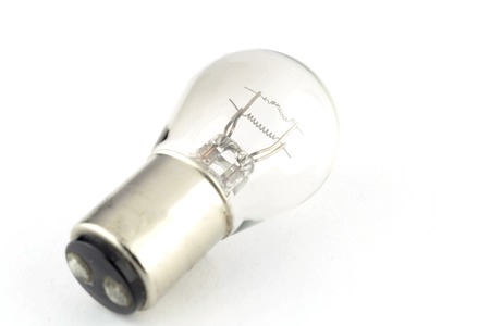 Light bulb isolated on white, Realistic photo image.の写真素材