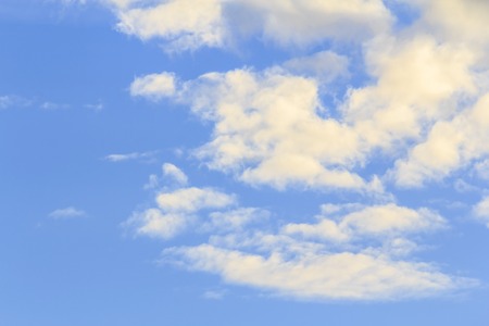 Blue sky, Blue sky background with tiny clouds.の写真素材