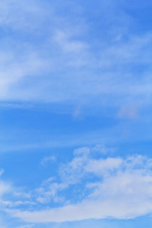 Blue sky, Blue sky background with tiny clouds.の写真素材