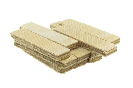 Wafers, Fresh perfectly wafers isolated on white background.の写真素材