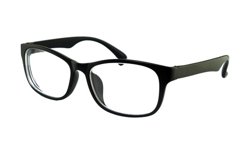 Eye glasses, Black eye glasses isolated on white background.の写真素材