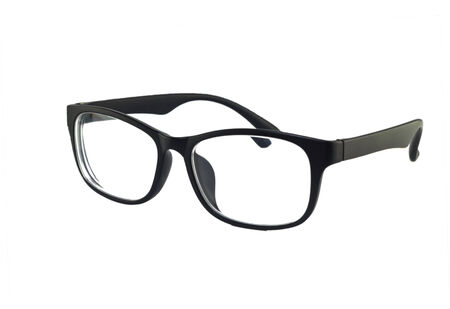 Eye glasses, Black eye glasses isolated on white background.の写真素材