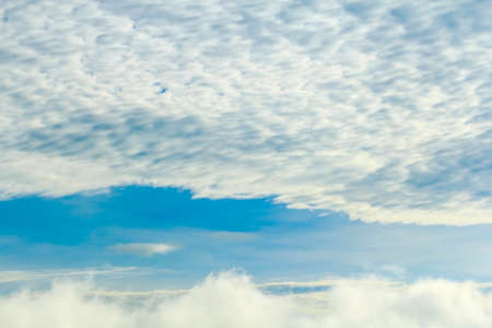 Blue sky, Blue sky background with tiny cloud.