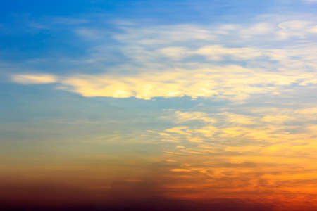 Sunset blue sky and clouds backgrounds in natural.の写真素材