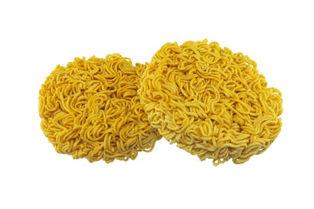 Instant noodles isolated on white background.の写真素材