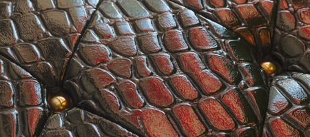 Black leather texture - background. Black leather texture of sofa closeup shot.の写真素材