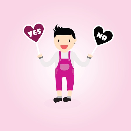 Ask in love. yes or notのイラスト素材
